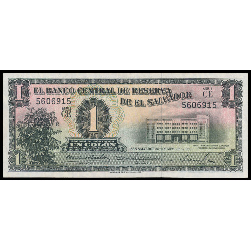 El Salvador, 1 Colon 1961, CE 5606915