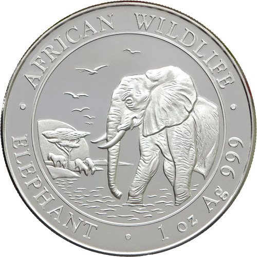 Somalia, 100 Shillings 2010, Elephant (1 Oz)