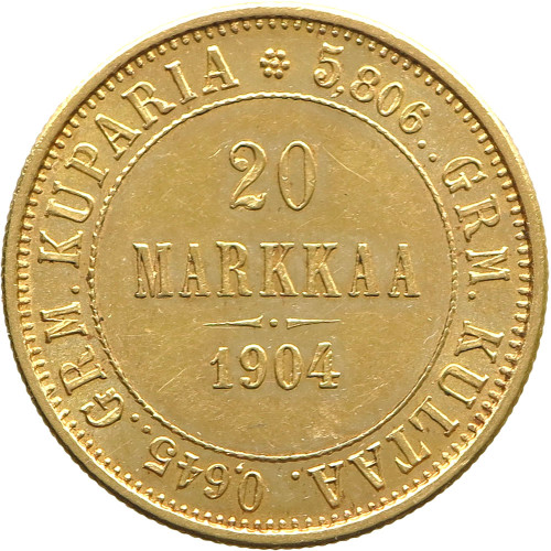 Finland, 20 Markkaa 1904 L