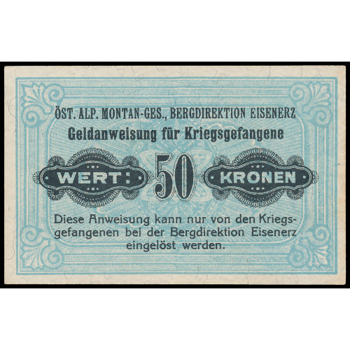 Austria - Eisenerz Mountain Directorate Prisoner of War Camp, 50 Kronen 1916