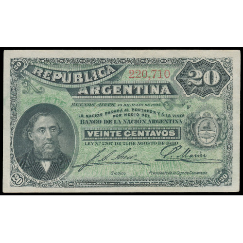 Argentina, 20 Centavos 1895, 220710