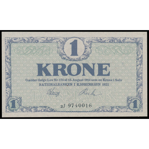 Denmark, 1 Krone 1921, 2J 9740016