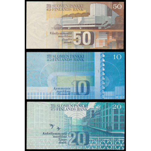 Finland, Lot of 11 notes 1957-1986