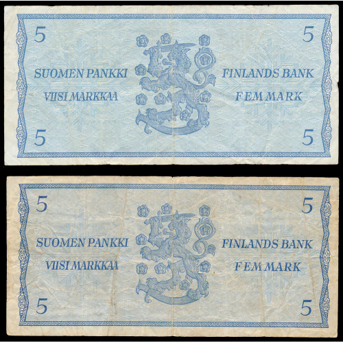 Finland, Lot of 11 notes 1957-1986