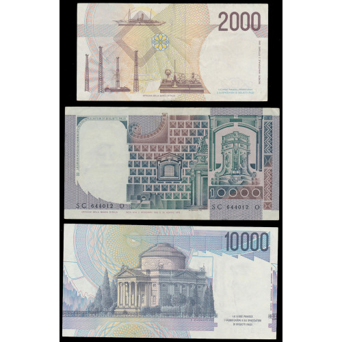 Italy, Lot of 6 notes 1979-1990