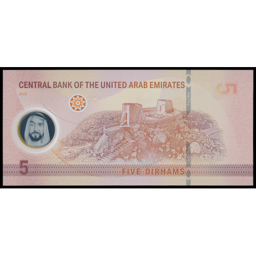 United Arab Emirates, 5 Dirhams 2023 (Polymer)