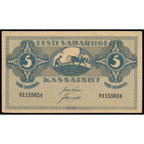 Estonia, 5 Marka 1919, 01155624