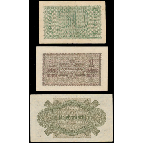 Germany, 0,50 - 50 Reichsmark 1940-45, Lot of 6 notes (2)