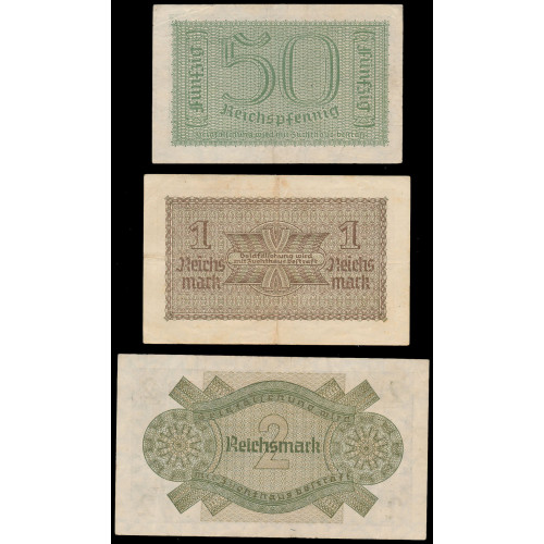 Germany, 0,50 - 50 Reichsmark 1940-45, Lot of 6 notes (4)