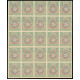 Russia, 3 Rubles 1919, Uncut sheet of 25 notes