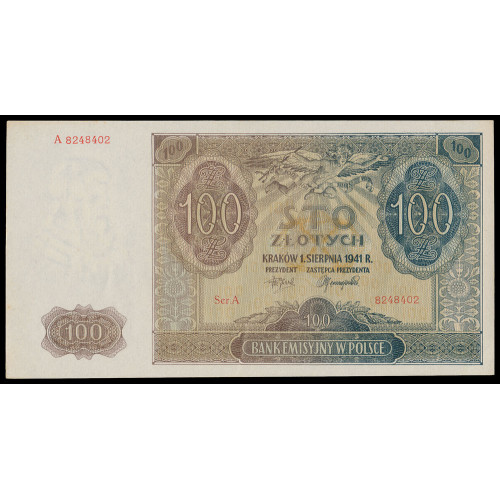 Poland, 100 Zlotych 1941