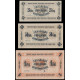 Libau, 25 Kopeks - 3 Rubles 1915, Lot of 5 notes