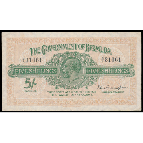 Bermuda, 5 Shillings 1935, B/1 31061