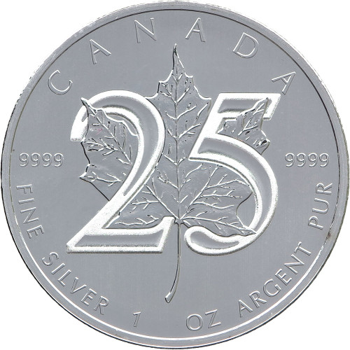 Canada, 5 Dollars 2013, 25 Years Maple Leaf (1 Oz)