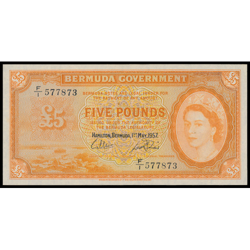 Bermuda, 5 Pounds 1957, F/1 577873