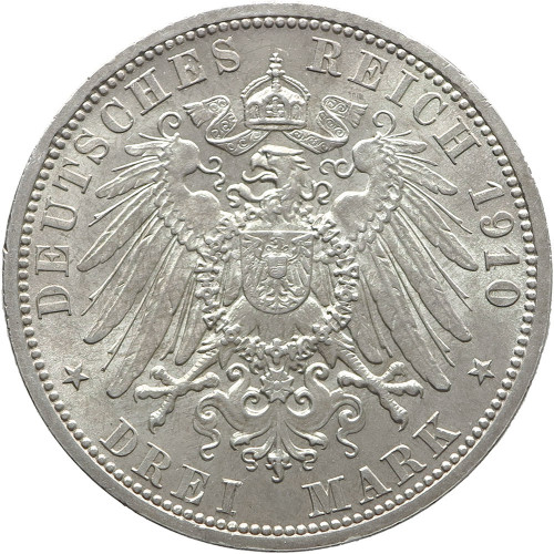 Germany (Saxony Weimar Eisenach), 3 Mark 1910 A