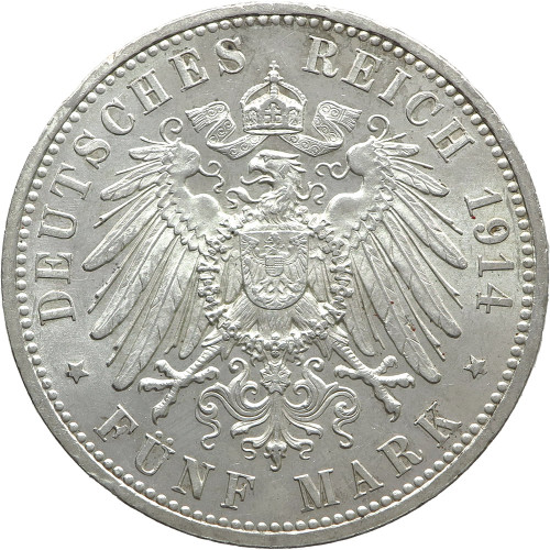 Germany (Prussia), 5 Mark 1914 A