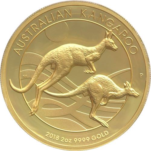 Australia, 200 Dollars 2018, Autralian Kangaroo High relief (2 Oz)