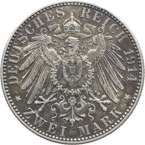 Germany (Hamburg), 2 Mark 1914 J