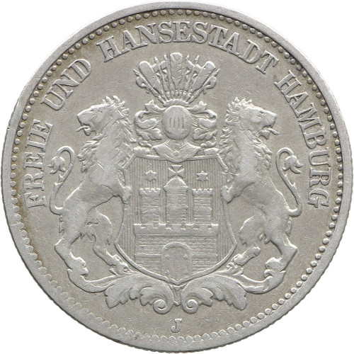 Germany (Hamburg), 2 Mark 1904 J