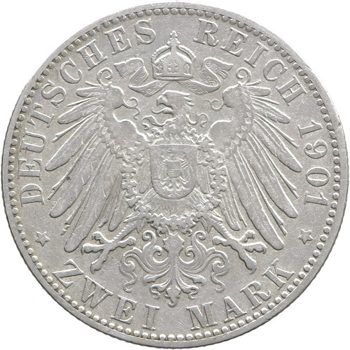 Germany (Hamburg), 2 Mark 1901 J