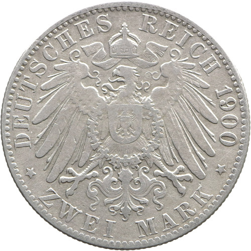 Germany (Hamburg), 2 Mark 1900 J