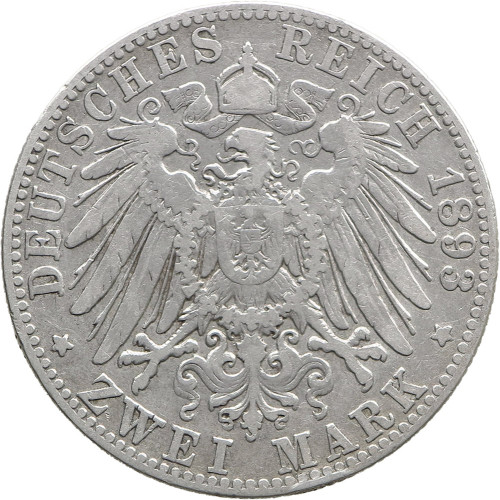 Germany (Hamburg), 2 Mark 1893 J