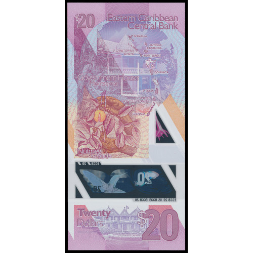 East Caribbean States, 20 Dollars 2019 (Polymer)