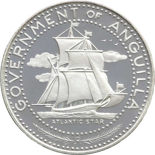 Anguilla, 4 Dollars 1970, Ship - Atlantic Star