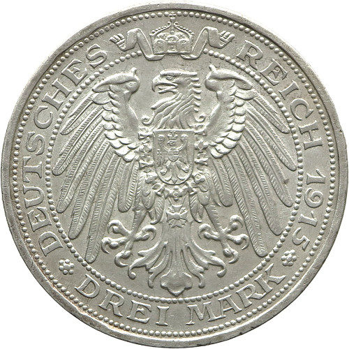 Germany (Prussia), 3 Mark 1915 A, Absorption of Mansfeld
