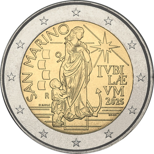 San Marino, 2 Euro 2025, Jubilee Holy Year 2025 Pilgrims of hope