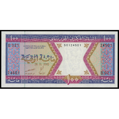 Mauritania, 100 Ouguiya 2002