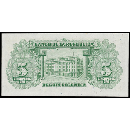 Colombia, 5 Pesos Oro 1953