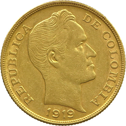 Colombia, 10 Pesos 1919