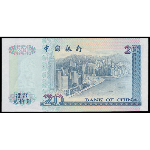 Hong Kong - Bank of China, 20 Dollars 1997-2000