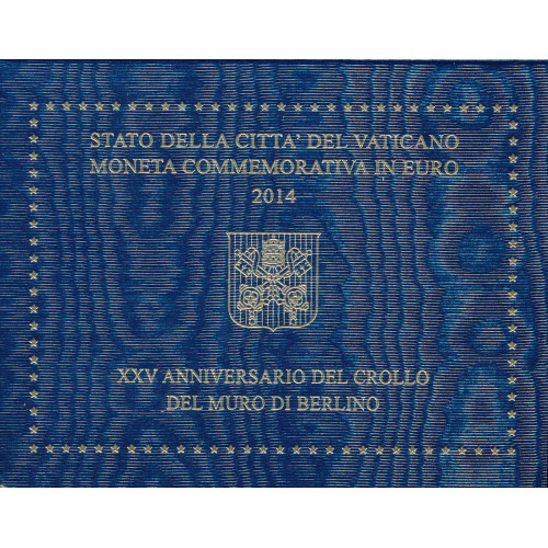 Vatican, 2 Euro 2014, 25 Years since the Fall of the Berlin Wall