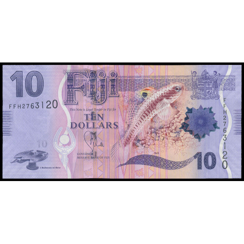 Fiji, 10 Dollars 2012
