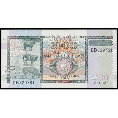 Burundi, 1000 Francs 2009