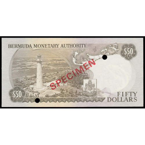 Bermuda, 50 Dollars 1978, A/1 80*661, Collectors Specimen