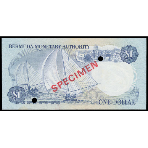 Bermuda, 1 Dollar 1984, A/7 16*864, Collectors Specimen