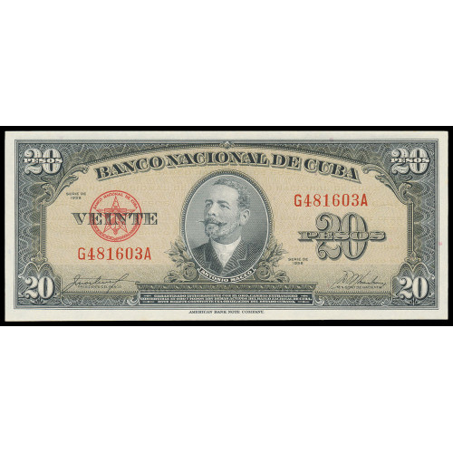 Cuba, 20 Pesos 1958