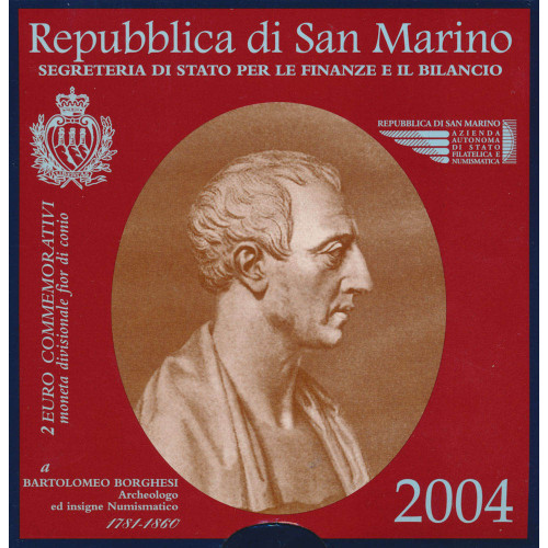 San Marino, 2 Euro 2004, Bartolomeo Borghesi