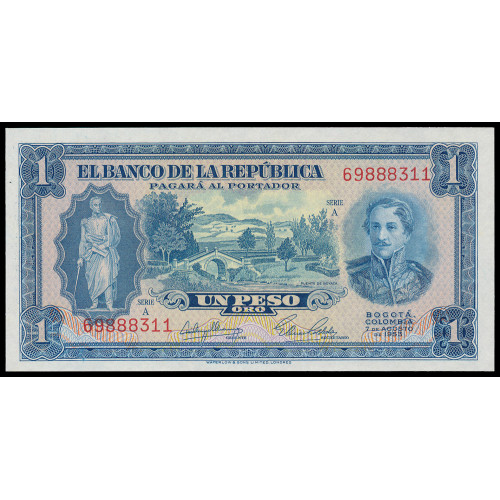 Colombia, 1 Peso Oro 1953