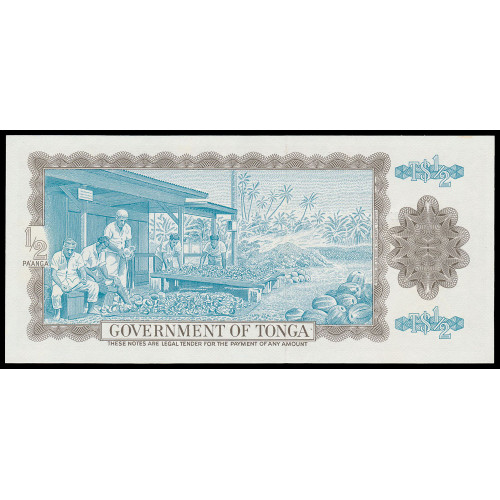 Tonga, 1/2 Paanga 1980