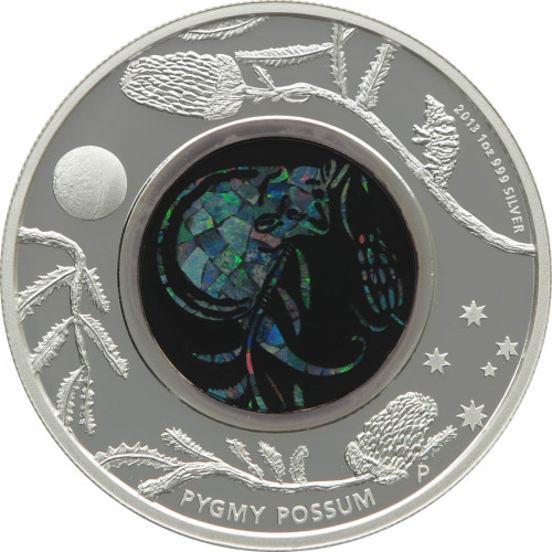 Australia, 1 Dollar 2013, Australian Opal series - The Pgmy Possum (1 Oz) (Box + COA)