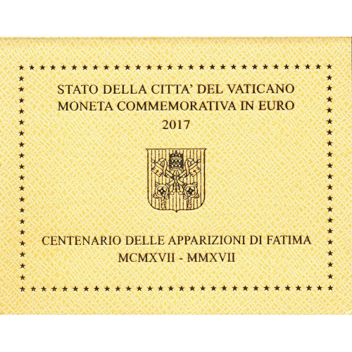 Vatican, 2 Euro 2017, Centenary of the Fatima Apparitions