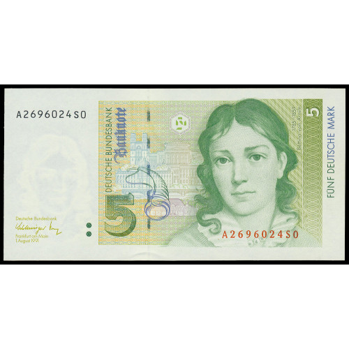 Germany, 5 Deutsche Mark 1991