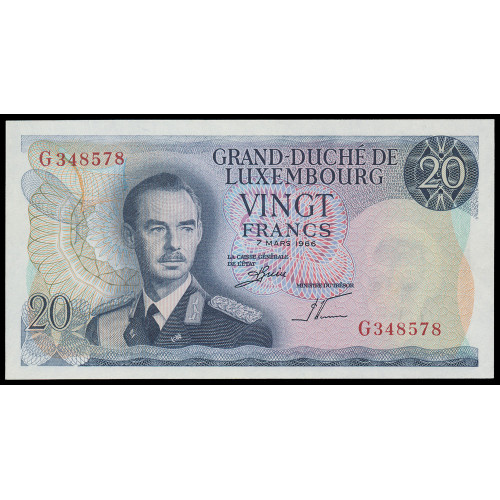 Luxembourg, 20 Francs 1966