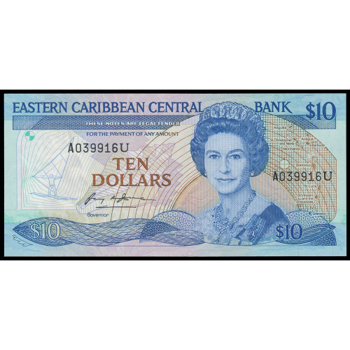 East Caribbean States, 10 Dollars 1984