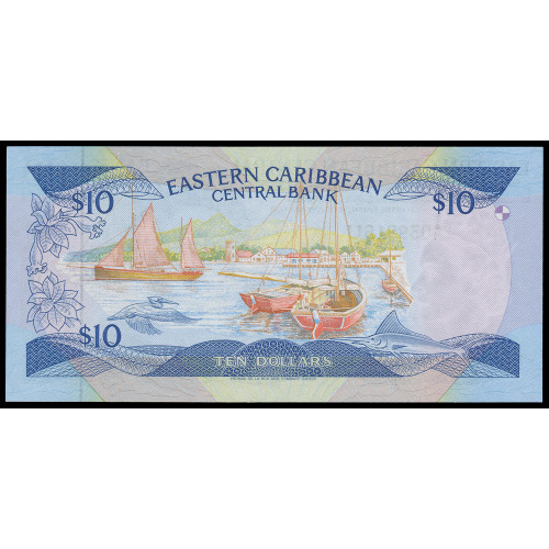 East Caribbean States, 10 Dollars 1984